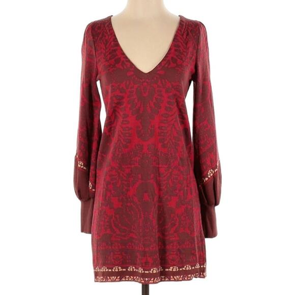 Free People Music And Lyrics Brocade Damask Jacquard Dress - Picture 3 of 9
